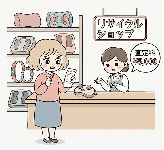 査定料を請求される様子